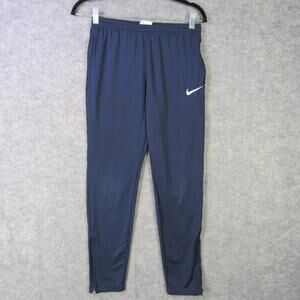 Nike Dri-Fit Pants boys Large Blue Athletic Track Joggers Polyester Stain Flaws